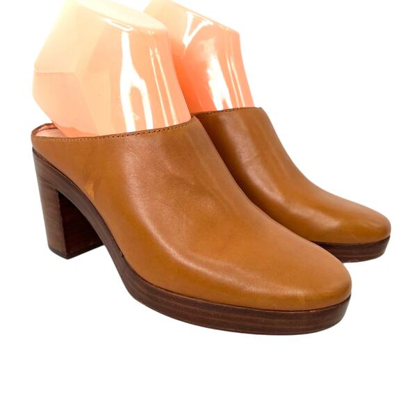 MADEWELL the Daisy Platform Mule in English Saddle Women’s Size 5 - Picture 3 of 13